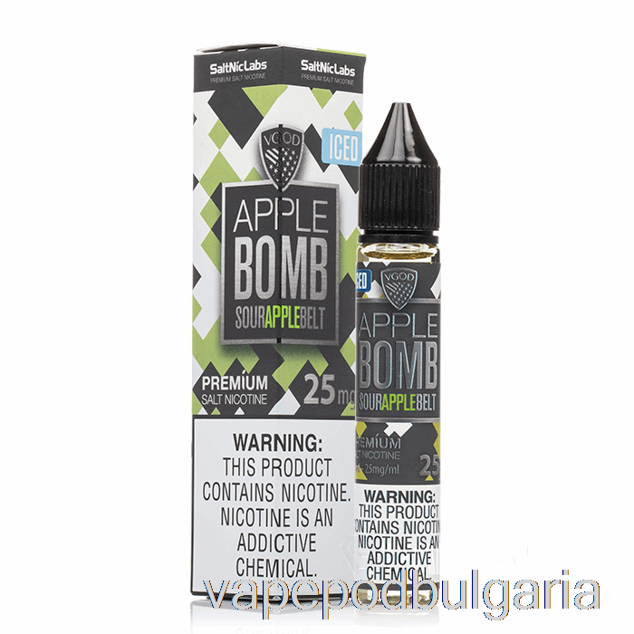 Vape Течности Iced Apple Bomb - Vgod Salts - 30ml 25mg